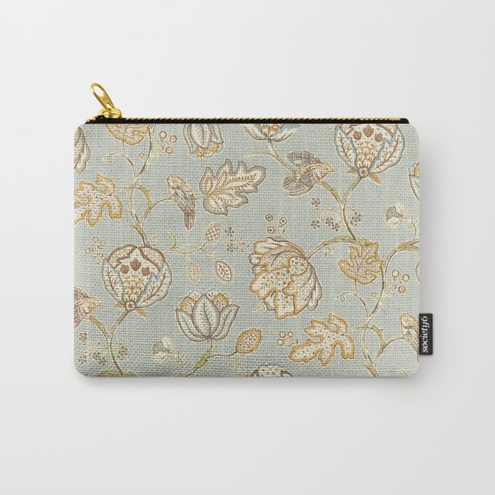 William Morris Vintage Theodosia Grey Pattern  Carry All Pouch Gallery Image 1
