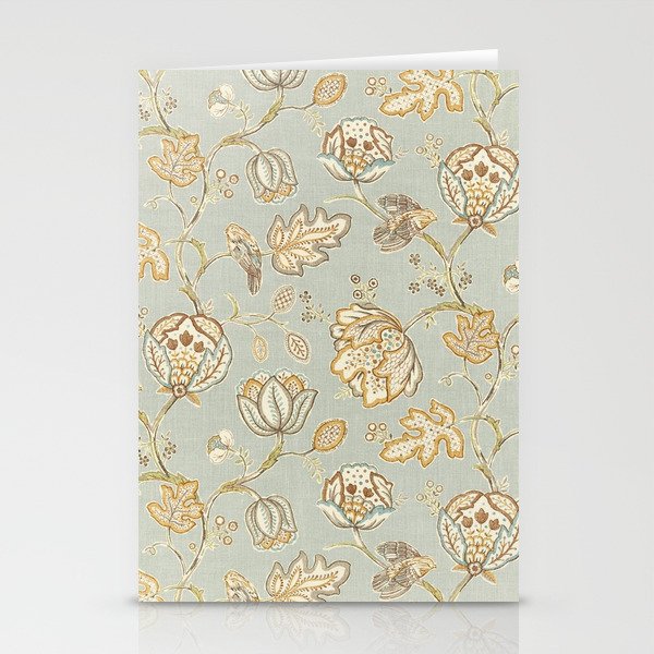 William Morris Vintage Theodosia Grey Pattern  Stationery Card Gallery Image 1