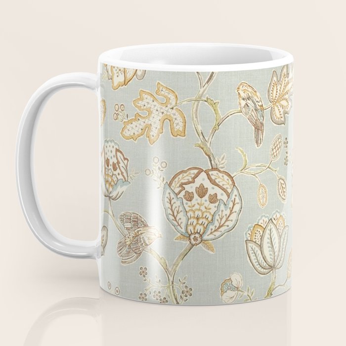 William Morris Vintage Theodosia Grey Pattern  Coffee Mug Gallery Image 3
