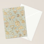 William Morris Vintage Theodosia Grey Pattern  Stationery Card Gallery Image 2