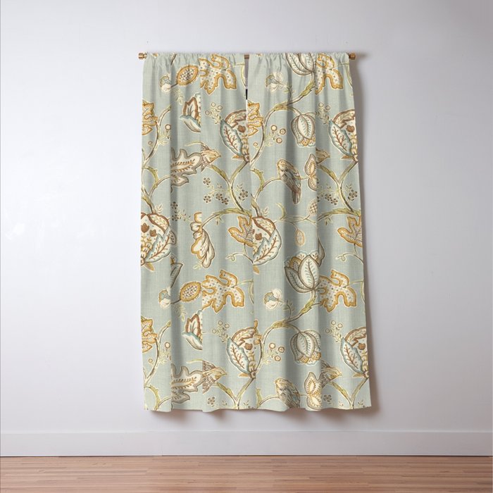 William Morris Vintage Theodosia Grey Pattern  Window Curtain Gallery Image 3