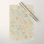 William Morris Vintage Theodosia Grey Pattern  Wrapping Paper Gallery Image 1