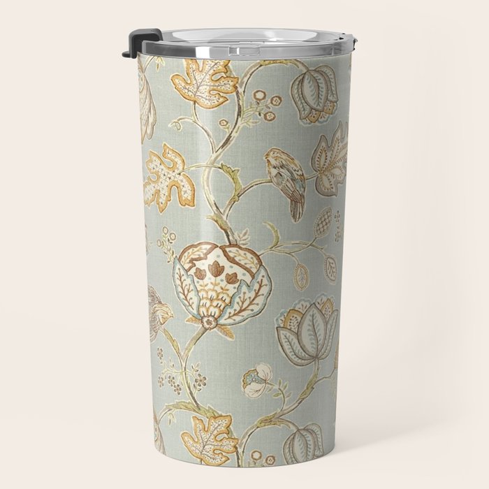 William Morris Vintage Theodosia Grey Pattern  Travel Mug Gallery Image 3