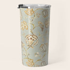 William Morris Vintage Theodosia Grey Pattern  Travel Mug Gallery Image 3