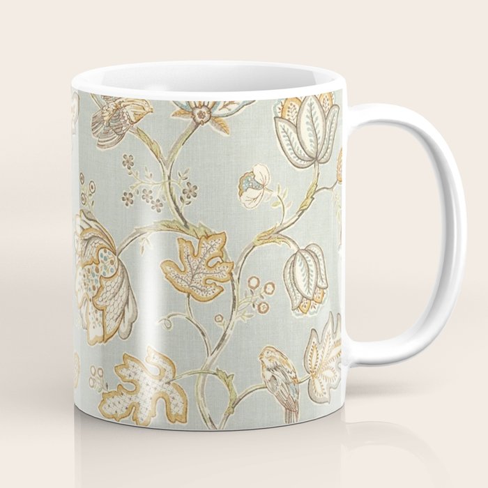 William Morris Vintage Theodosia Grey Pattern  Coffee Mug Gallery Image 1