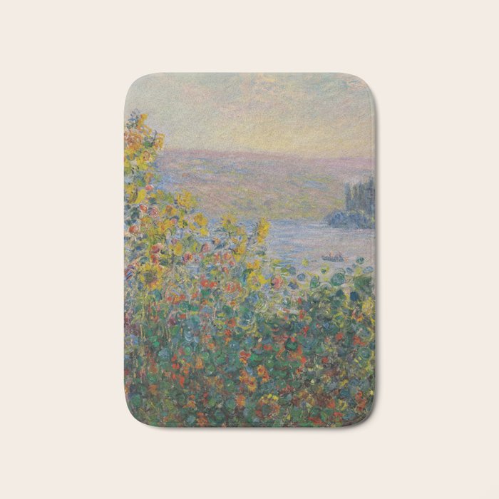 Flower Beds at Vetheuil by Claude Monet Bath Mat Gallery Image 1