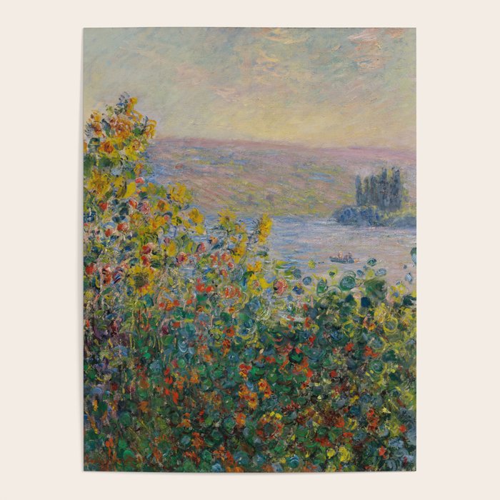 Flower Beds at Vetheuil by Claude Monet Poster Gallery Image 4