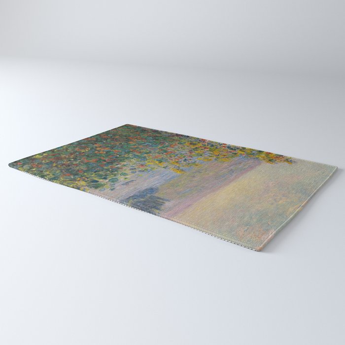Flower Beds at Vetheuil by Claude Monet Rug Gallery Image 3