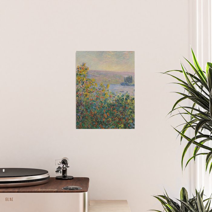 Flower Beds at Vetheuil by Claude Monet Poster Gallery Image 2