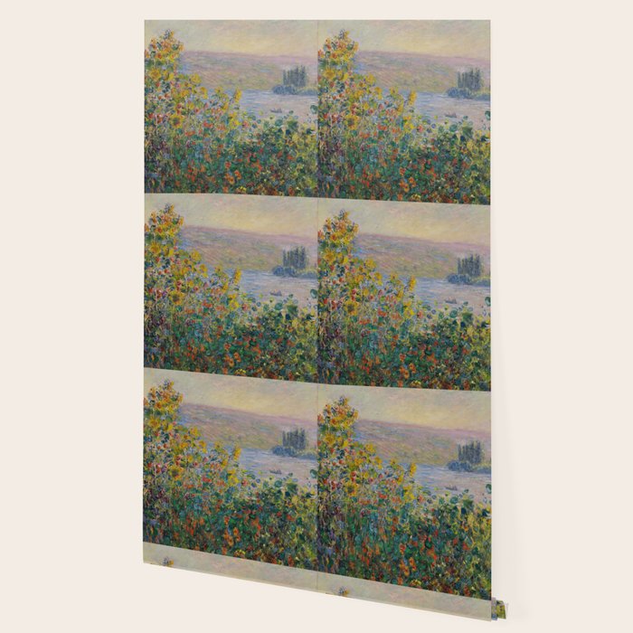 Flower Beds at Vetheuil by Claude Monet Wallpaper Gallery Image 2