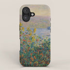 Flower Beds at Vetheuil by Claude Monet iPhone Case Gallery Image 1