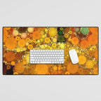 Sunset Poppies - abstract geometric pattern design Desk Mat Gallery Image 1