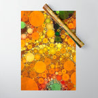 Sunset Poppies - abstract geometric pattern design Wrapping Paper Gallery Image 1