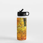 Sunset Poppies - abstract geometric pattern design Water Bottle Gallery Image 1