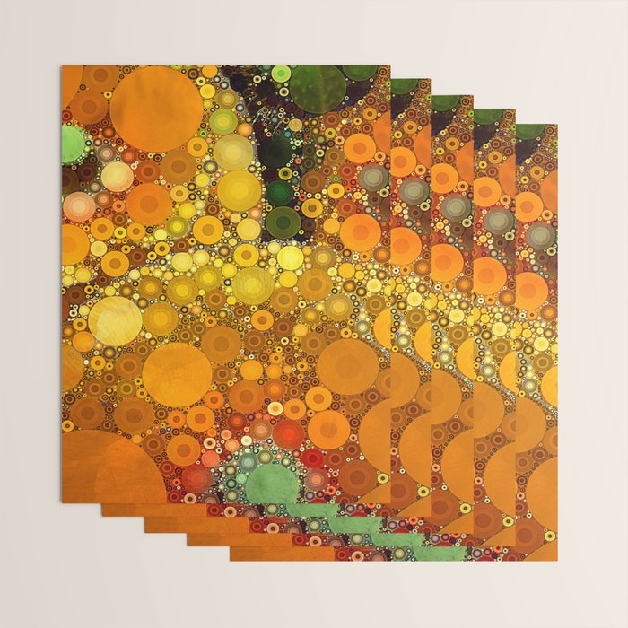 Sunset Poppies - abstract geometric pattern design Wrapping Paper Gallery Image 3