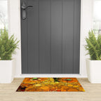 Sunset Poppies - abstract geometric pattern design Welcome Mat Gallery Image 3