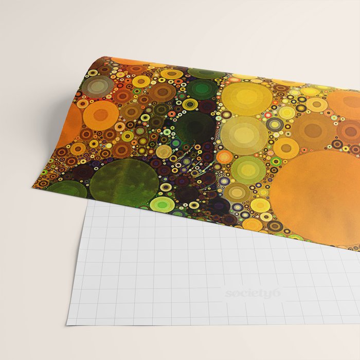 Sunset Poppies - abstract geometric pattern design Wrapping Paper Gallery Image 2