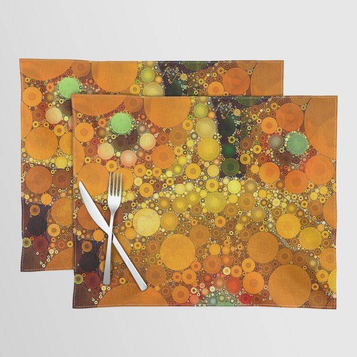 Sunset Poppies - abstract geometric pattern design Placemat Gallery Image 1