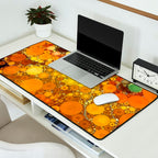 Sunset Poppies - abstract geometric pattern design Desk Mat Gallery Image 2