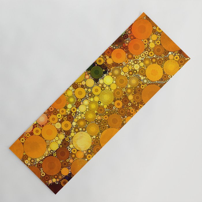 Sunset Poppies - abstract geometric pattern design Yoga Mat Gallery Image 1