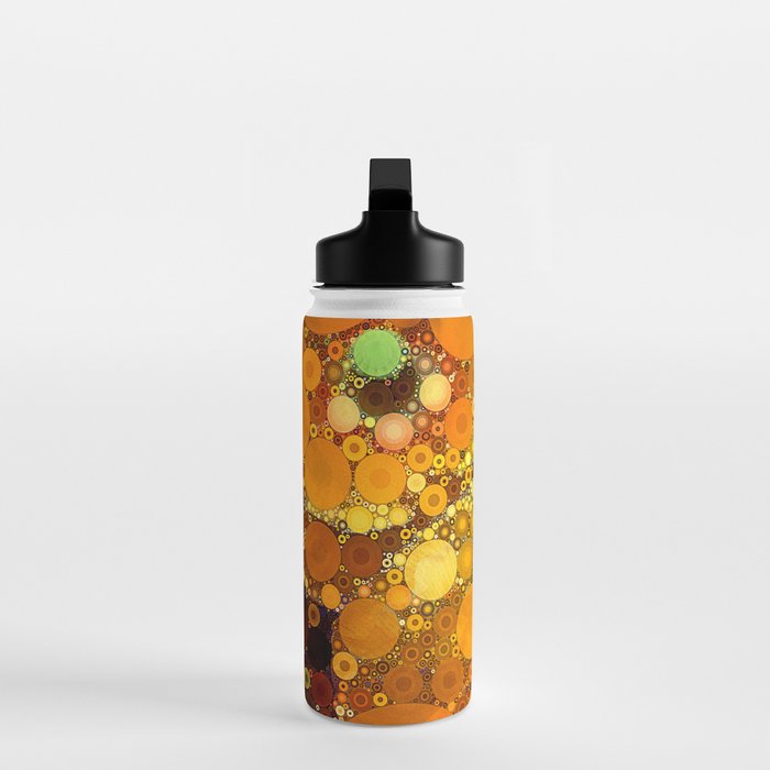 Sunset Poppies - abstract geometric pattern design Water Bottle Gallery Image 3