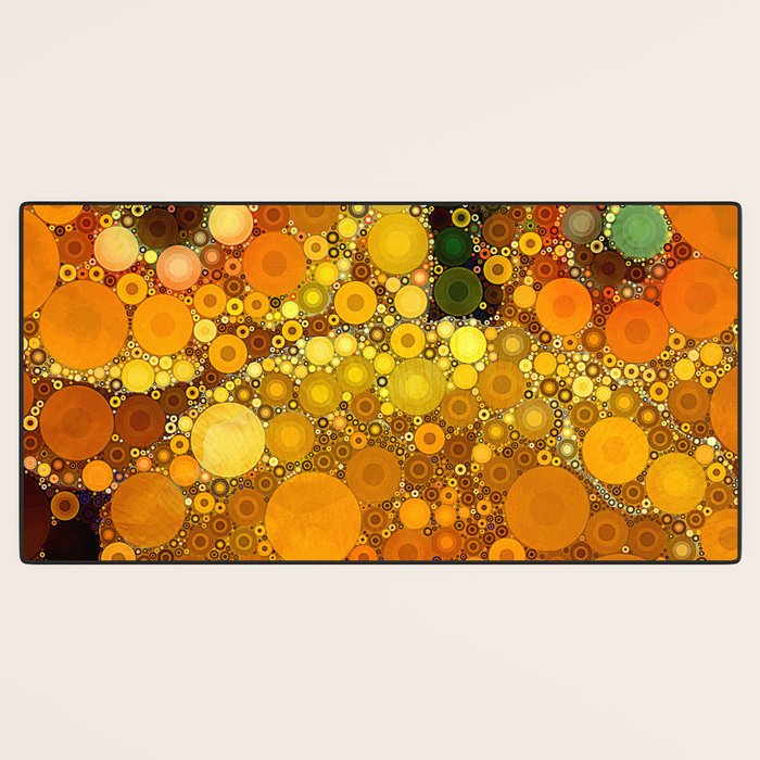 Sunset Poppies - abstract geometric pattern design Desk Mat Gallery Image 3