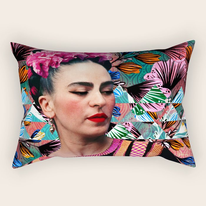 Flowery Frida Rectangular Pillow Gallery Image 2