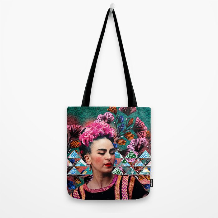 Flowery Frida Tote Bag Gallery Image 2