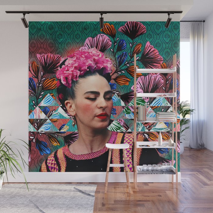 Flowery Frida Wall Mural Gallery Image 1