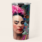 Flowery Frida Travel Mug Gallery Image 1