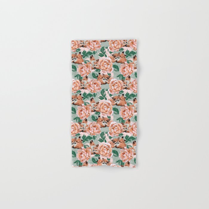 Red foxes in the rose bushes 24 Bath Towel Gallery Image 1