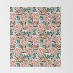 Red foxes in the rose bushes 24 Throw Blanket Gallery Image 2