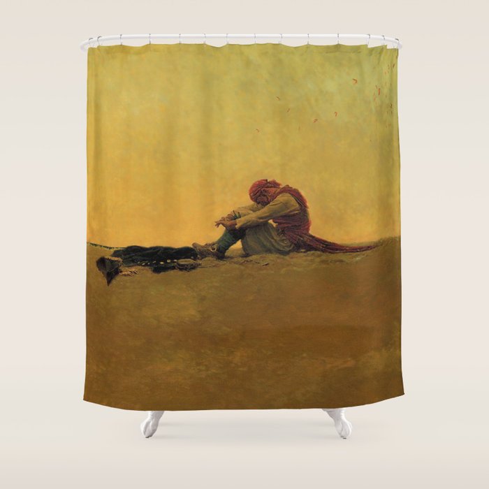 âMaroonedâ Pirate Art by Howard Pyle Shower Curtain Gallery Image 1