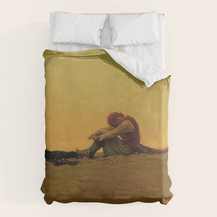 âMaroonedâ Pirate Art by Howard Pyle Duvet Cover Gallery Image 1
