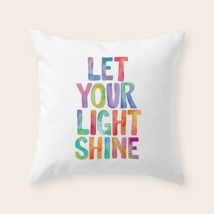 Let Your Light Shine Throw Pillow Gallery Image 1