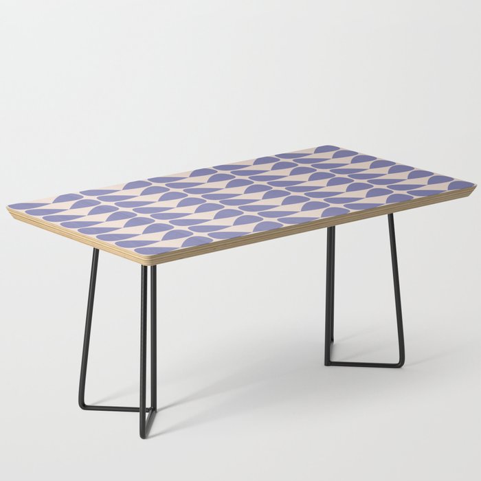 Mod Leaves Minimalist Abstract Pattern in Periwinkle Purple and Cream Coffee Table Gallery Image 1