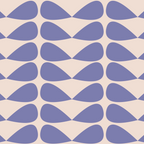 Mod Leaves Minimalist Abstract Pattern in Periwinkle Purple and Cream Coffee Mug Gallery Image 2