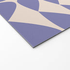 Mod Leaves Minimalist Abstract Pattern in Periwinkle Purple and Cream Welcome Mat Gallery Image 2