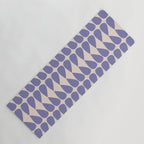 Mod Leaves Minimalist Abstract Pattern in Periwinkle Purple and Cream Yoga Mat Gallery Image 1