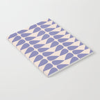Mod Leaves Minimalist Abstract Pattern in Periwinkle Purple and Cream Notebook Gallery Image 2