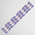 Mod Leaves Minimalist Abstract Pattern in Periwinkle Purple and Cream Table Runner Gallery Image 3