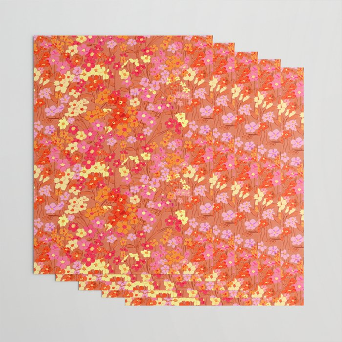 Summer Garden (Red) Wrapping Paper Gallery Image 3
