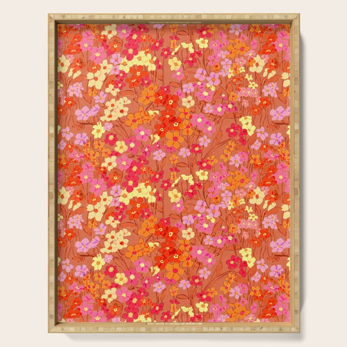 Summer Garden (Red) Serving Tray Gallery Image 1