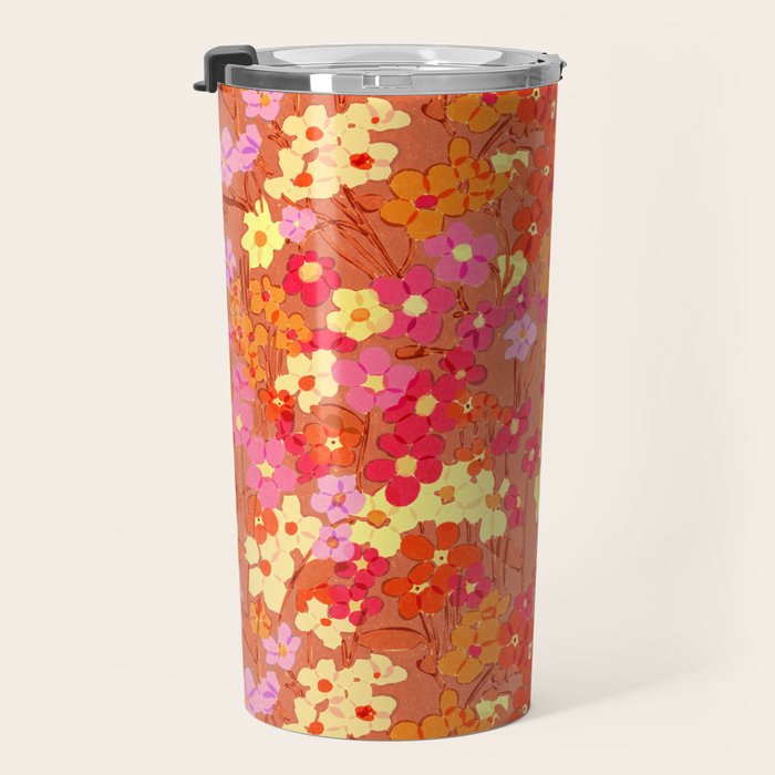 Summer Garden (Red) Travel Mug Gallery Image 3