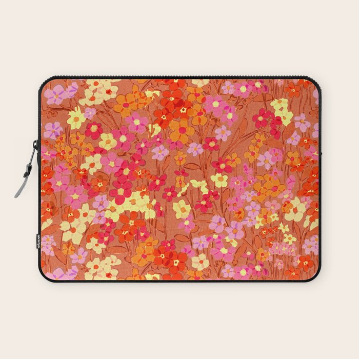 Summer Garden (Red) Laptop Sleeve Gallery Image 1