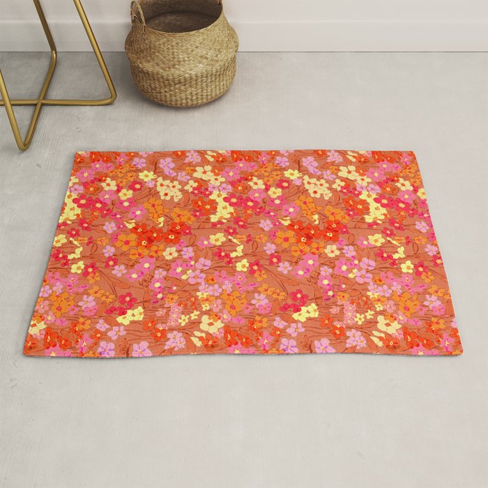 Summer Garden (Red) Rug Gallery Image 1