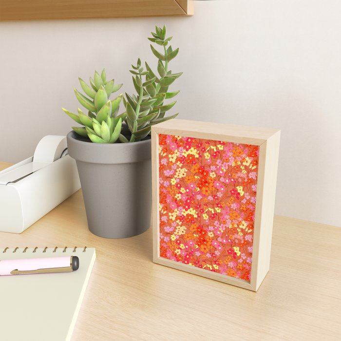 Summer Garden (Red) Mini Art Print Gallery Image 2