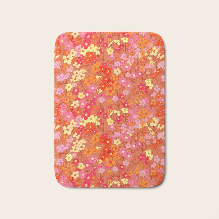 Summer Garden (Red) Bath Mat Gallery Image 1