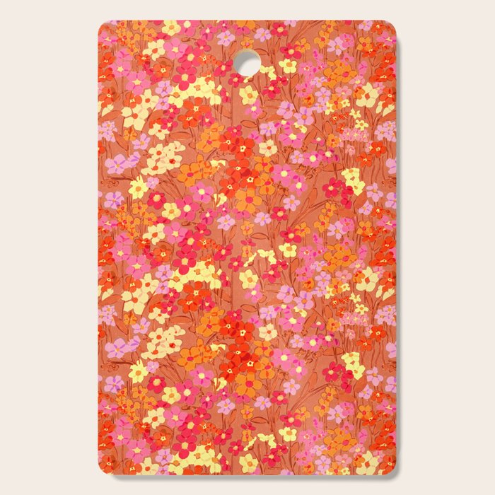 Summer Garden (Red) Cutting Board Gallery Image 1