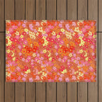 Summer Garden (Red) Outdoor Rug Gallery Image 1